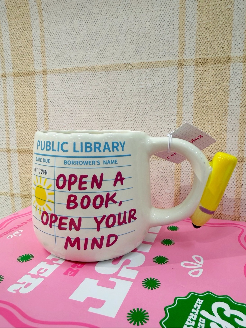 Public Library “Open a Book, Open Your Mind' Ceramic Mug